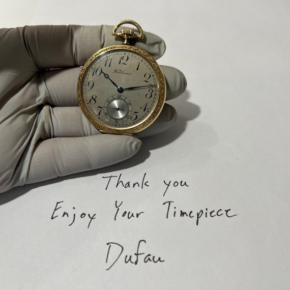 c. 1930 Art Deco Era Fine Waltham Pocket Watch. 1… - image 10