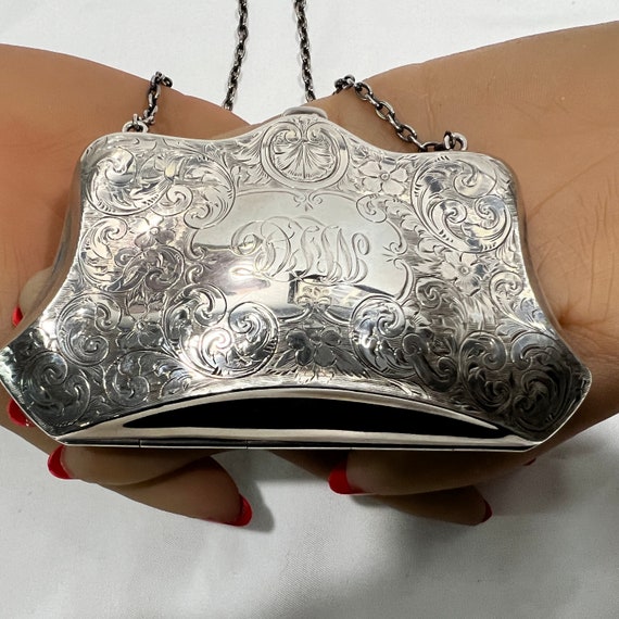 Vtg Tiffany & Co Sterling Silver Compact Calling Card Purse Evening Bag 182  Gr - Antiques and Jewelry By The Sea