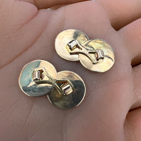 c. 1930 10k Gold Art Deco Cufflinks with a Free G… - image 2