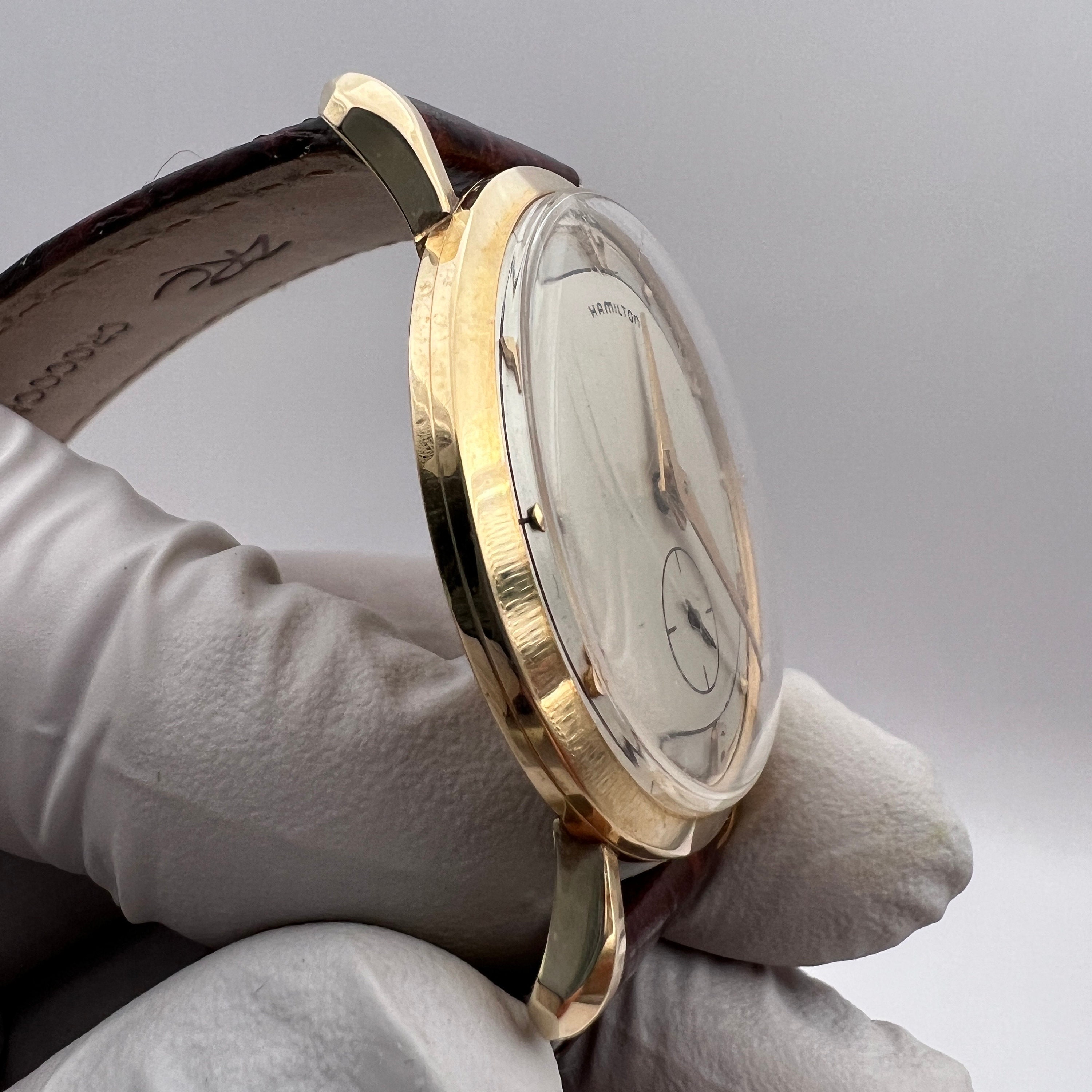 C. 1960 10k Gold Collectible Mid-century Hamilton 22 Jewel