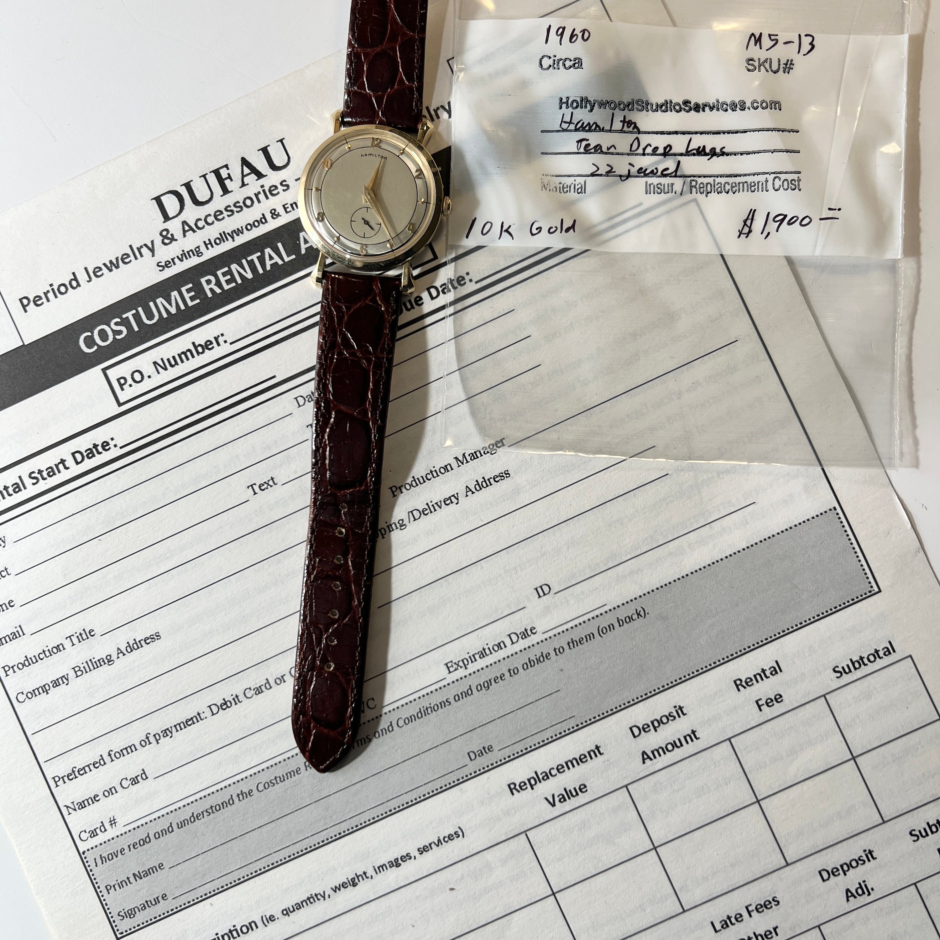 C. 1960 10k Gold Collectible Mid-century Hamilton 22 Jewel