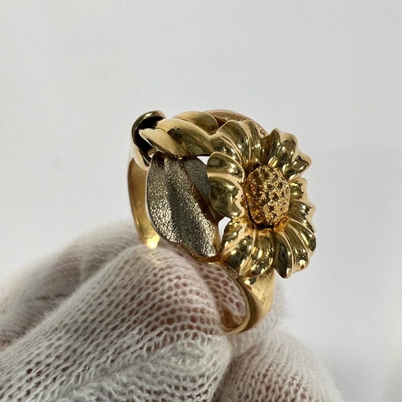 c. 1985 18k Gold Modern Handmade Ring **55% Off**… - image 5