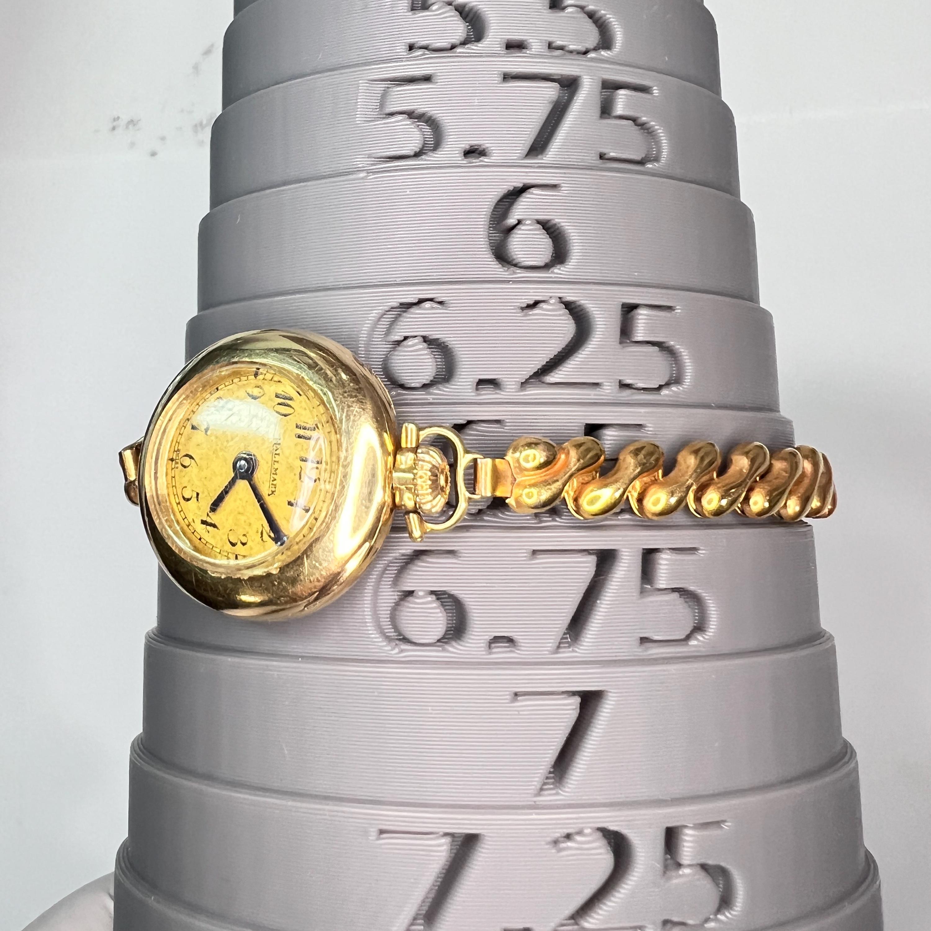 C. 1915 Antique 14k Gold Victorian Hallmark Women's Swiss Watch