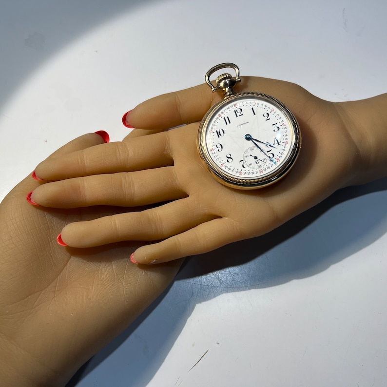 C. 1915 Victorian Era Fine Howard Pocket Watch. 14k Gold Filled, 21 Jewels, Railroad Quality