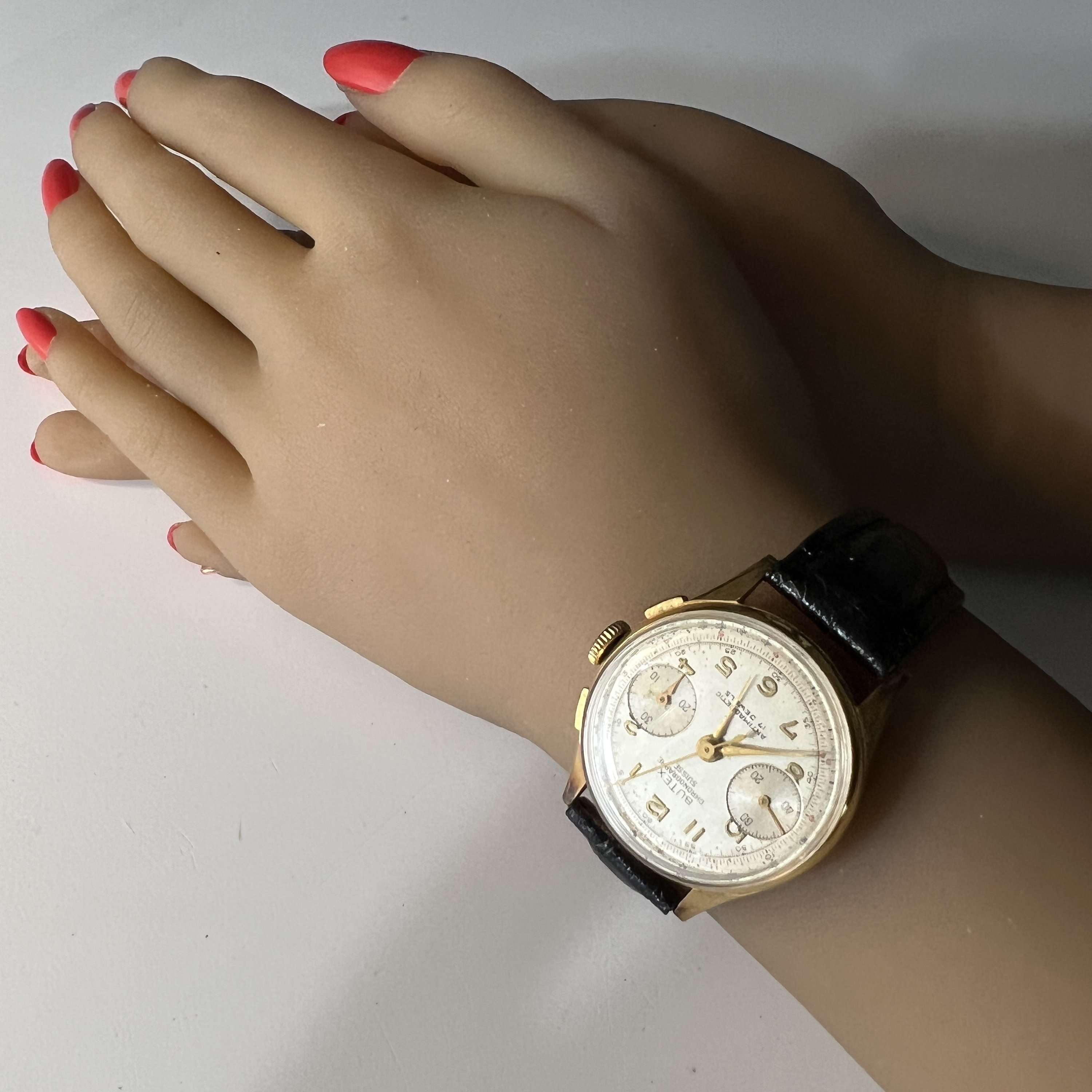 C. 1940 18k Gold Collectible Mid-century Butex Mechanical