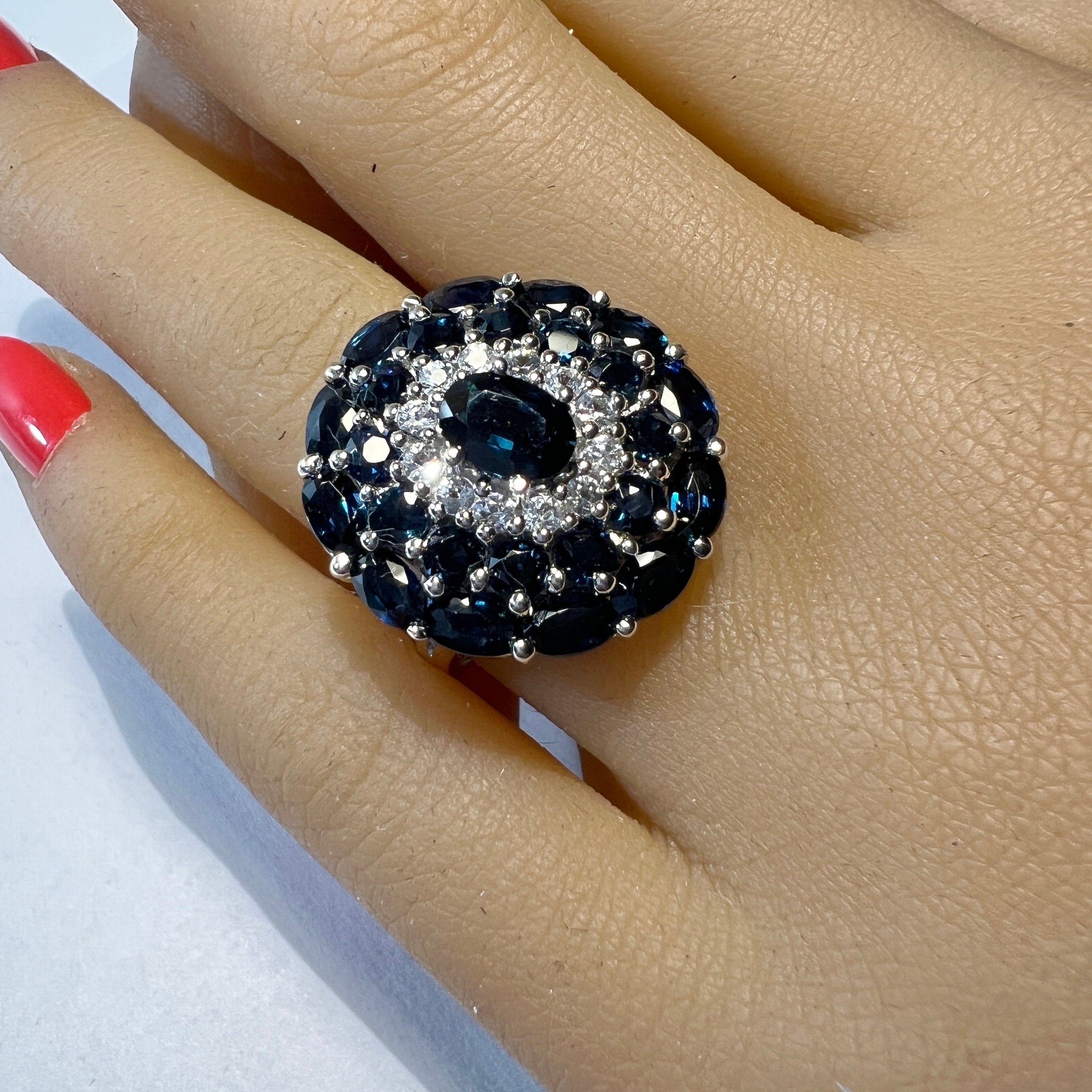 Custom 14k Gold Oval Gemstone and Diamond Bypass Ring