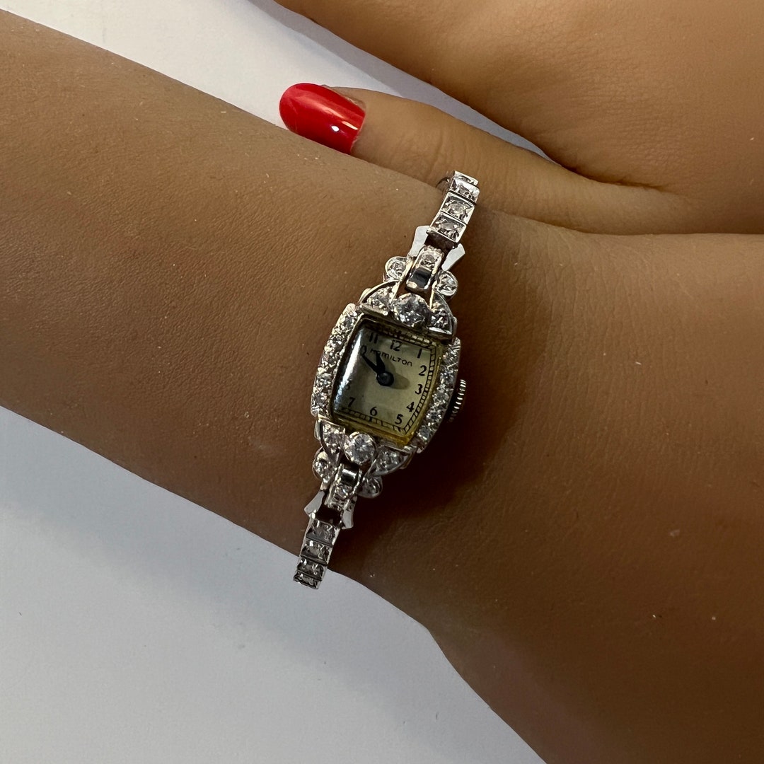 Vintage 1950s Rare Omer Solid 14K Diamond Watch Vintage OMEGA 14K Gold 1950 main image 3