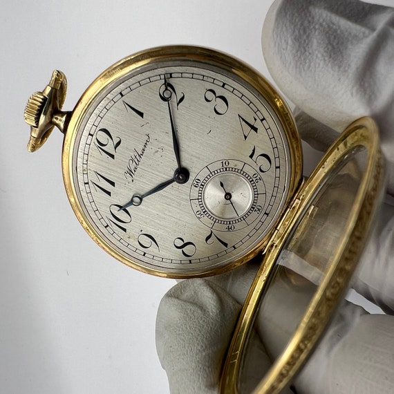 c. 1930 Art Deco Era Fine Waltham Pocket Watch. 1… - image 4