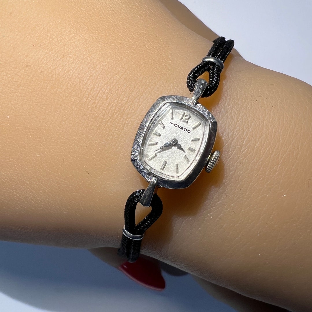 Vintage Movado Cocktail Ladies Mechanical Wristwatch Swiss 14k White GF Vintage Movado Cocktail Ladies Mechanical Wristwatch Swiss  main image 3