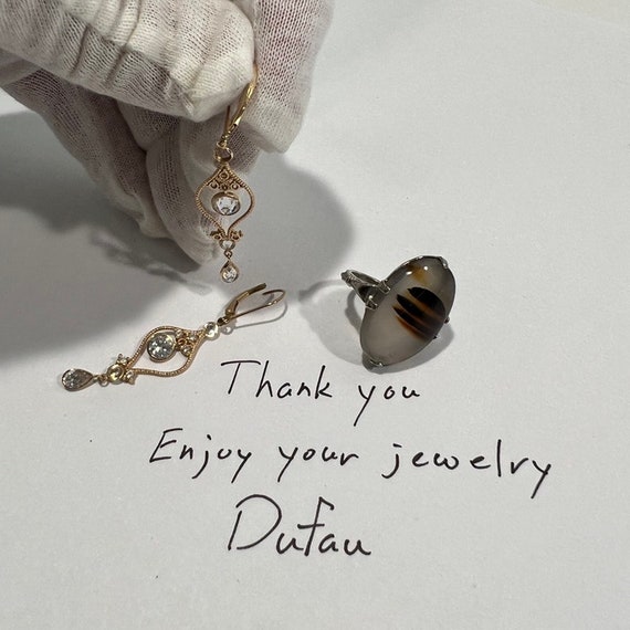 c. 2000 14k Gold Custom Made, Dangling, 18th Cent… - image 7