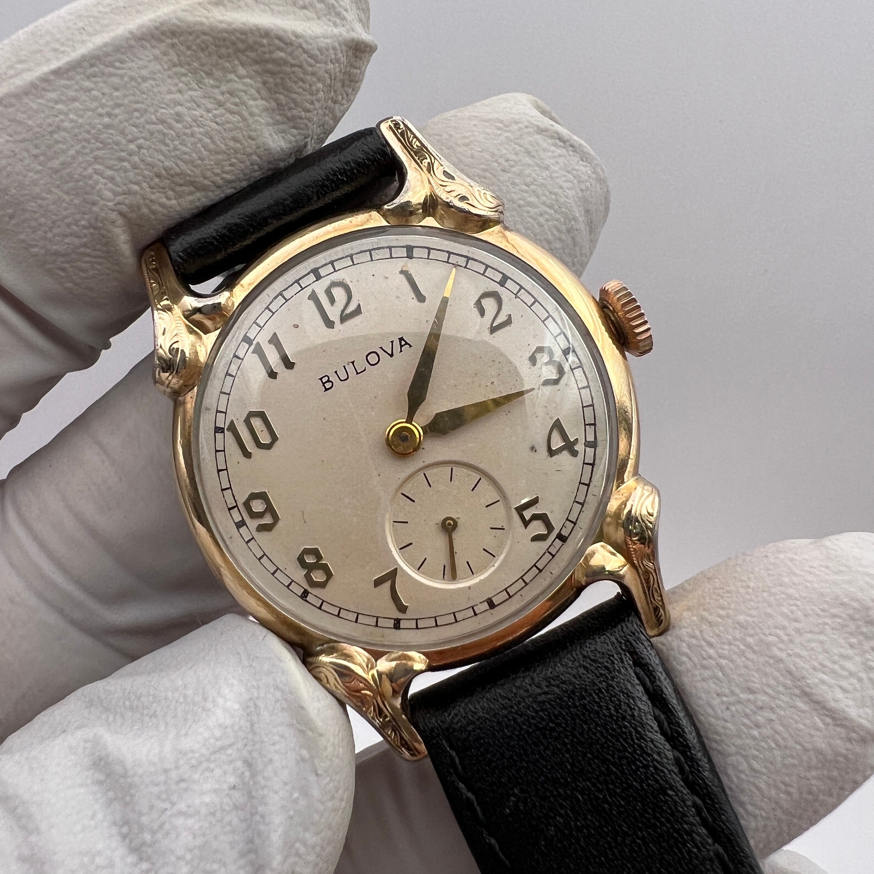 C. 1950 Fine Collectible 10k Gold Filled Mid-century Bulova