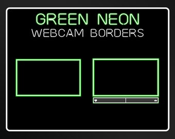 Green Neon Webcam Borders