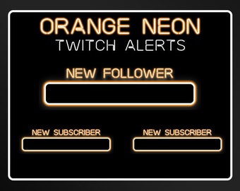 Orange Neon Twitch Alerts- OBS Streaming Extension Pack