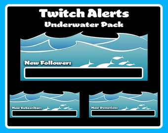 Underwater Themed Twitch Alerts- OBS Streaming Extension Pack