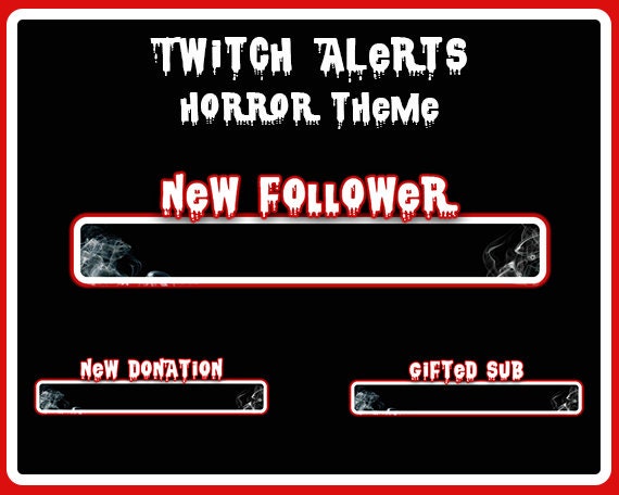 Horror Themed Twitch Alerts OBS Streaming Extension Pack - Etsy