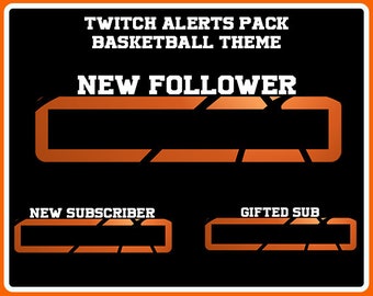 Basketball Themed Twitch Alerts- OBS Streaming Extension Pack