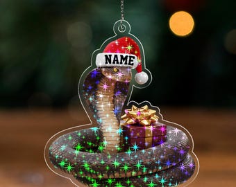 Personalized Ball Python Ornament 2025,Snake Christmas Ornament, Reptile Lover Gift, Exotic Pet Ornament, Snake Owner Holiday Decor G5PS04-3