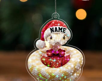 Personalized Ball Python Ornament 2025,Snake Christmas Ornament, Reptile Lover Gift, Exotic Pet Ornament, Snake Owner Holiday Decor G5PS04-2