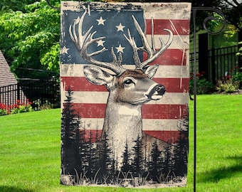 Hunting Garden Flag Camping Flag Hunting Cabin Flag Family Garden Flag Personalized Yard Flag Lake House Flag D2E422