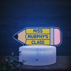 Teacher Appreciation Gift, Custom Teacher&#39;s Name Lamp, Personalized Teacher Desk Name Plate, Custom Gift for Teacher, Graduation 2025 D2HO35