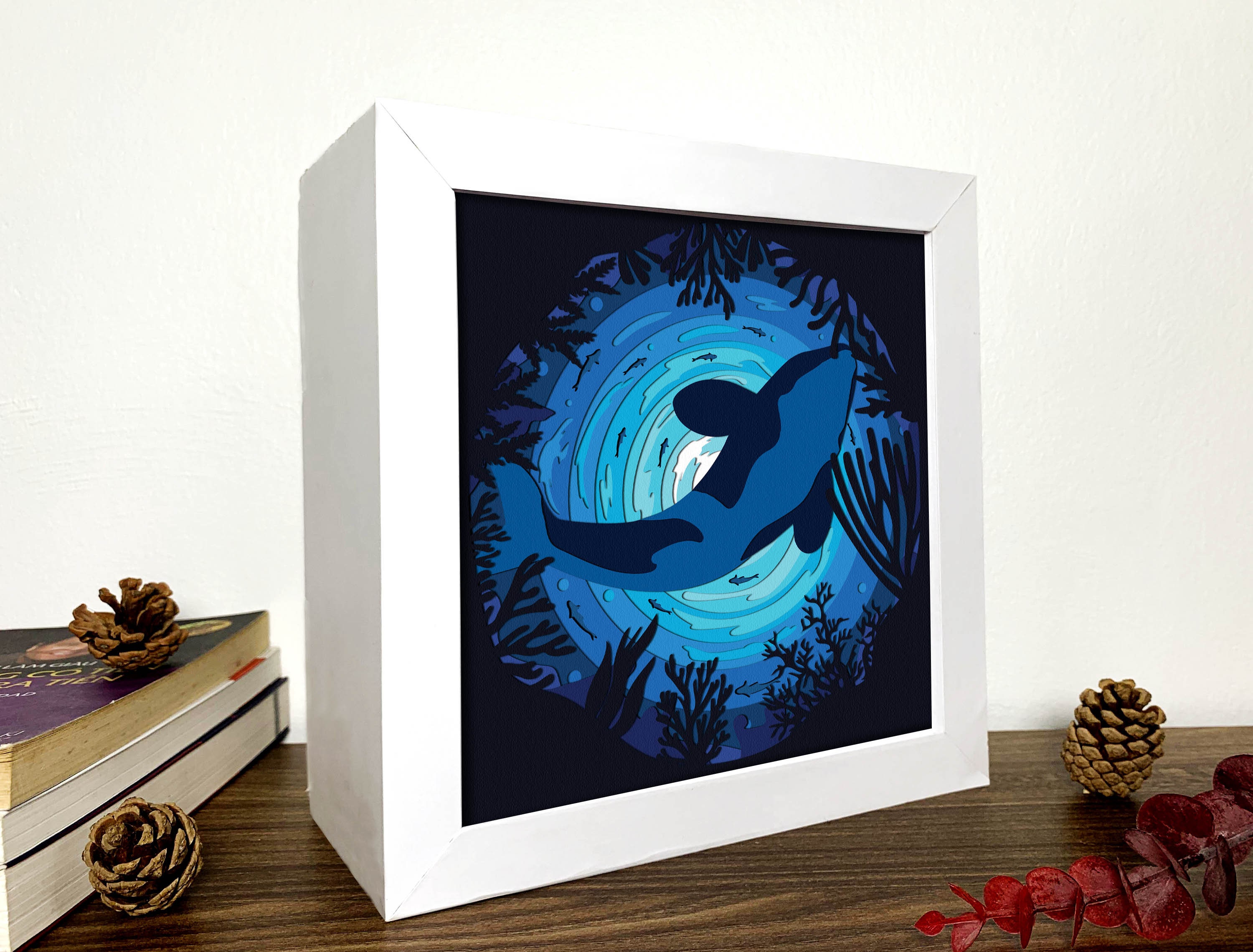 Whale Shadow Killer Whale Shadow Box 3D Svg,killer Whale 3D Svg,killer Whale 3D Box ...