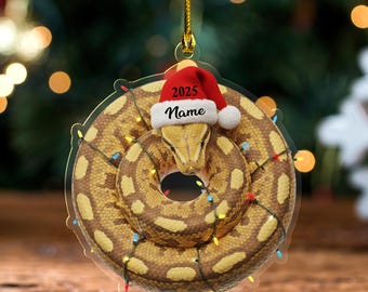 Personalized Ball Python Ornament 2025, Custom Snake Christmas Ornament, Reptile Lover Gift, Exotic Pet Ornament, Snake Owner D2MP13