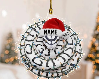 Personalized Ball Python Ornament 2025,Snake Christmas Ornament, Reptile Lover Gift, Exotic Pet Ornament,Snake Owner Holiday Decor G5PS05-01