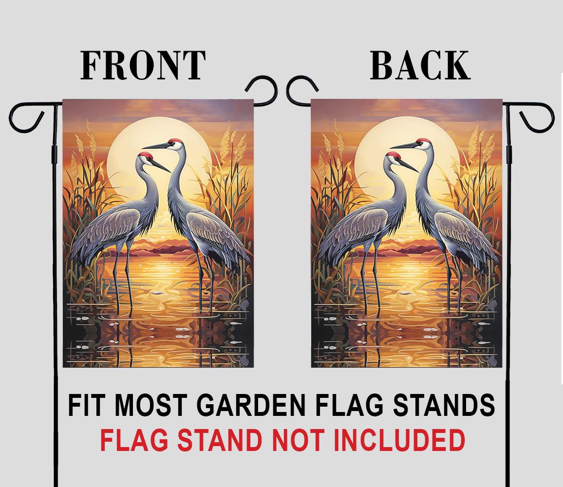 Sandhill Crane Garden Flag, 90s Birding Bird Lover Gift, Birds