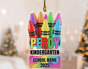 Preschool Ornament Personalized, Kindergarten Ornament with Picture, Pre K Ornament for Christmas, First Day of School Ornament D2NF08