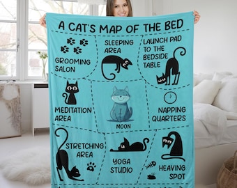 Cat Blanket, Cats Blankets, Gifts for cat mom, cat dad, cat lover, cat throw blanket, cat gifts for her him woman BY6O65