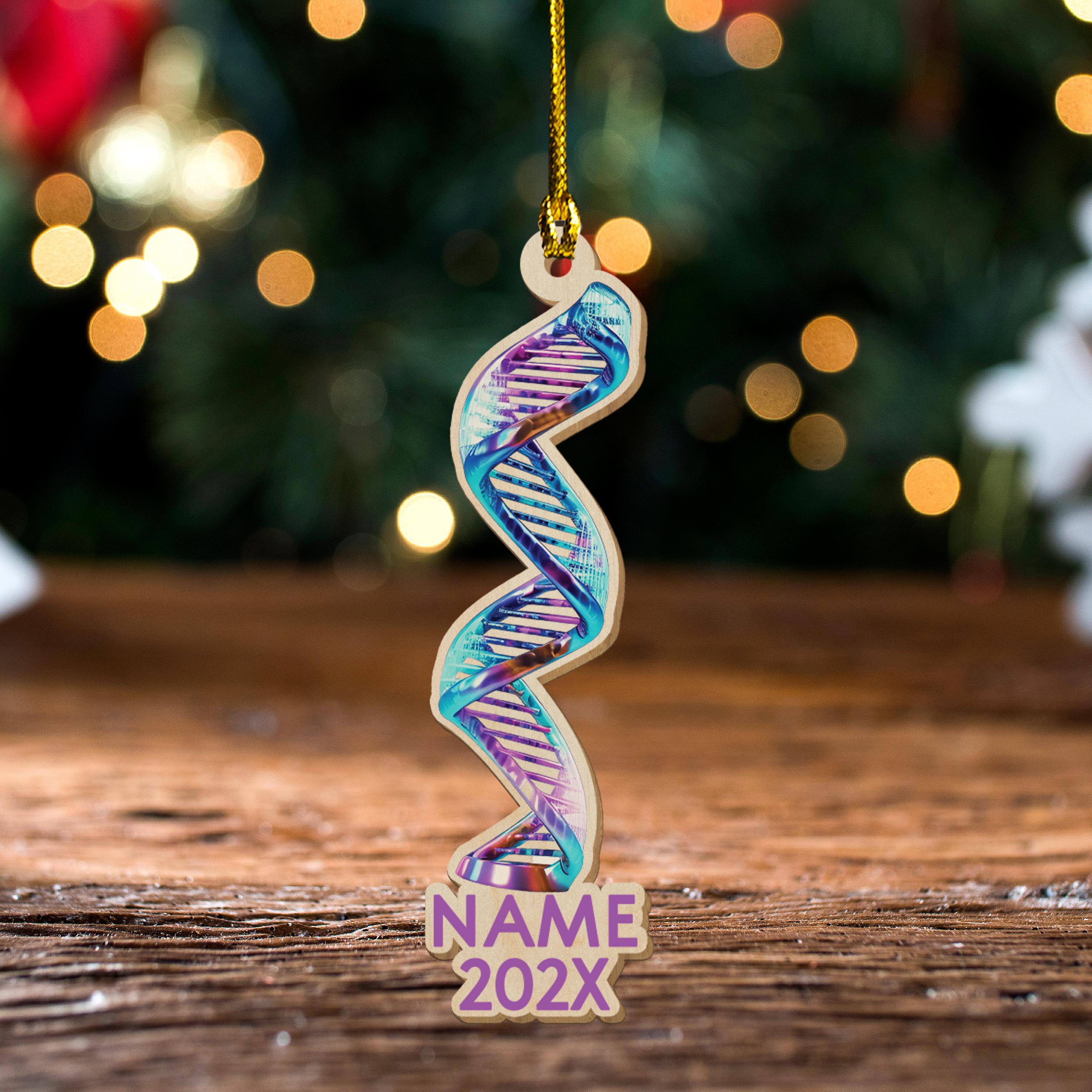 Custom DNA Science Acrylic Ornament, Biology Science Gift for Chemical ...