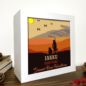 Jakku Desert Planet Inner Rim Territories Shadow Box Svg,jakku 3D Svg ...