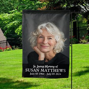 Personalized Memorial Garden Flag/In Memory Memorial Flag/Sympathy Gift Cemetery Decoration Funeral Gift Memorial Gift BYG113