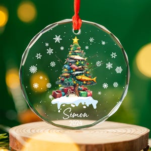 Fishing Christmas Ornament, Personalized Fishing Man, Christmas Gift For Fishing Lovers, Xmas Tree Decor Gift For Fishing Lovers SK3N11