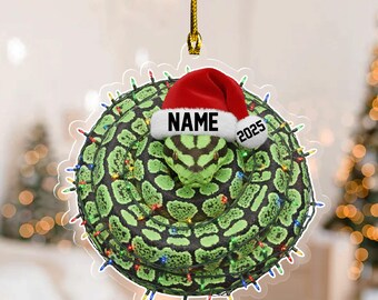 Personalized Ball Python Ornament 2025,Snake Christmas Ornament, Reptile Lover Gift, Exotic Pet Ornament,Snake Owner Holiday Decor G5PS05-02