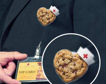 Cookie Badge Reel | Cute Badge Reel | Glitter Badge Reel | ID Badge Holder | Nurse Gift | CNA Gift | Food Badge Reel | Snack G5SK11
