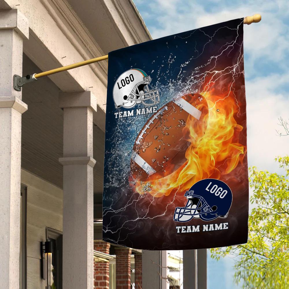 Team Flag Custom Sports Team Flag, Any Two Teams, House Divided Football ...