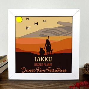 Jakku Desert Planet Inner Rim Territories Shadow Box Svg,jakku 3D Svg ...