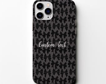 Trendy Black Bow Case Preppy Coquette Iphone 16 15 14 13 Samsung Galaxy Google Pixel Phone Cover, Cute Teen Gift for Her, Dark Bows BYM208