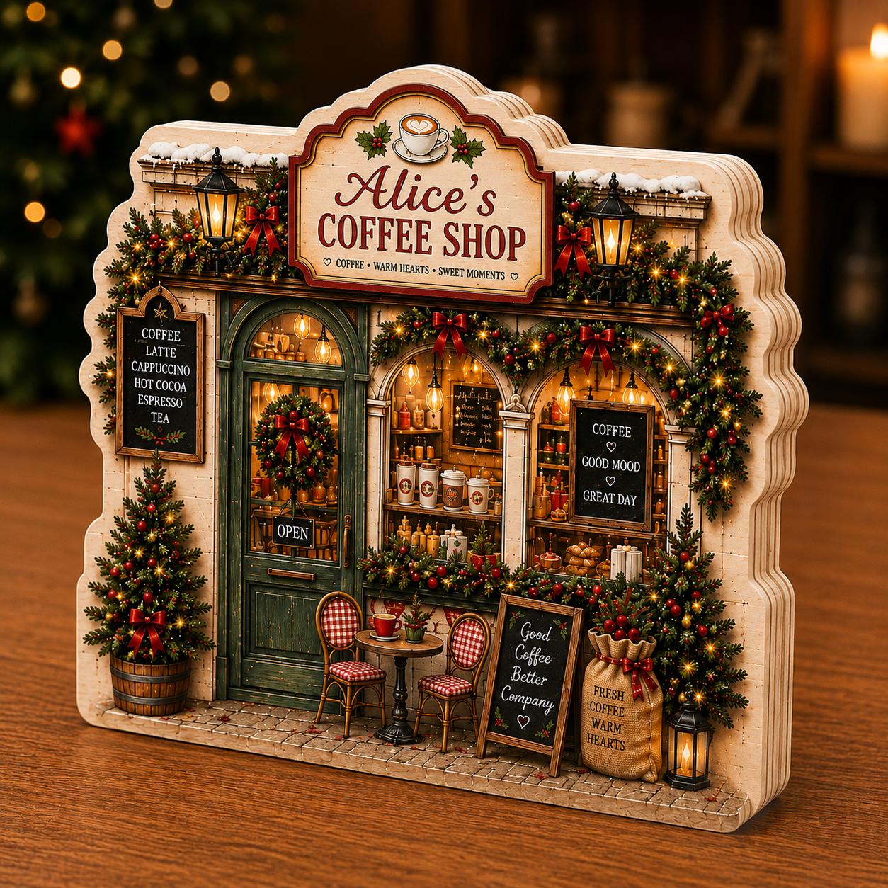 Christmas Village Coffee Shop - Etsy