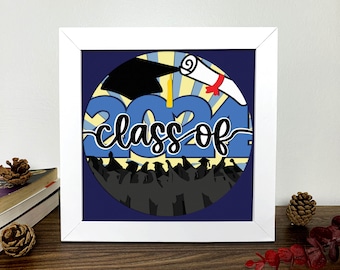 Class Of 2024 Shadow Box 3D Svg,Senior 2024 Svg ,Graduation Shadow Box Svg,Senior 2024 Light Box Svg ,2024 Svg,3D Layered Cardstock Art