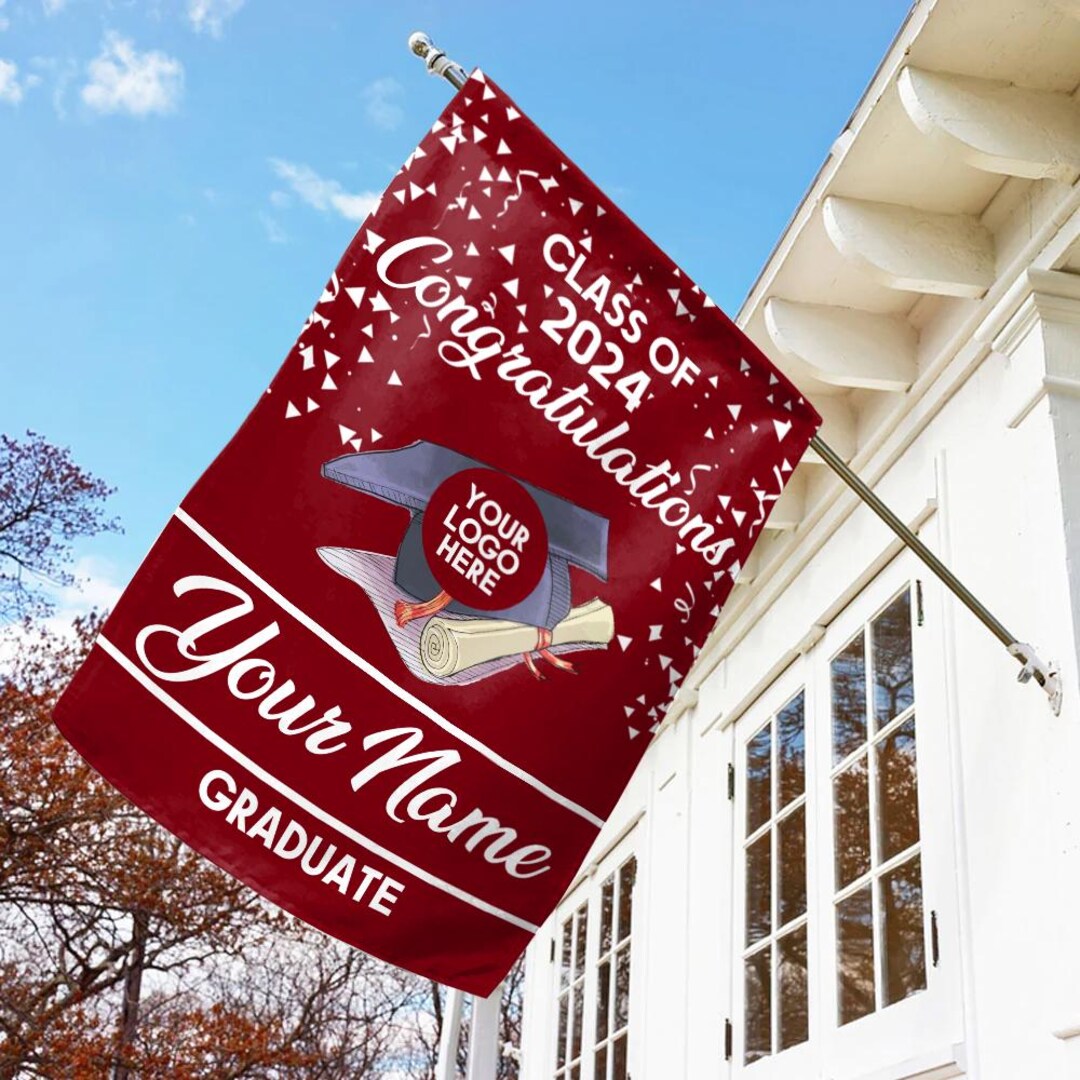 Personalized Graduation Garden Flag, Graduation Party Decor,class of ...