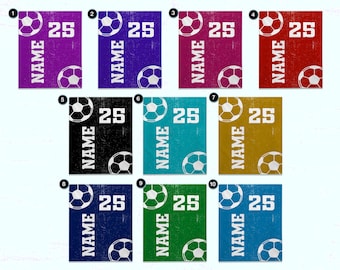 Personalized Soccer Blanket, Custom Soccer Blankets, Soccer Gift for Dad, Husband, Boyfriend, Son, Soccer Team, Sport Blanket For Boy NEX412