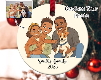 Personalized Photo Ornament, Custom Family Picture, Christmas Gift, Unique Christmas Ornament JCPL13