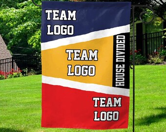 House Divided Garden Flag, Custom House Divided Football Garden Flag, Sport team Flag, Sport Gift for Husband, College Football Fan D2LK05-5
