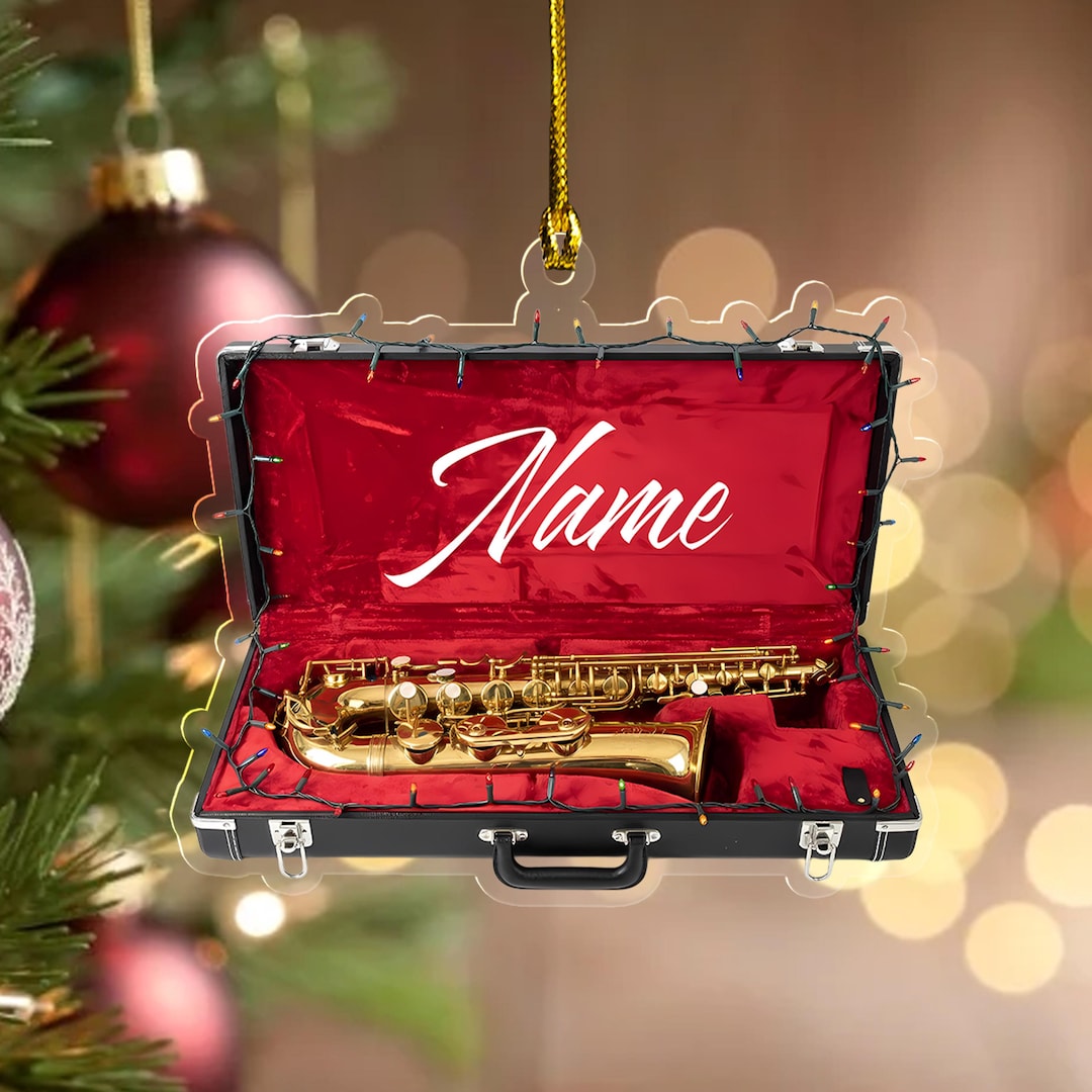 Personalized Saxophone Christmas Ornament, Custom Music Instrument ...