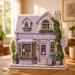 Personalized Bookshop Wooden Block, Book Lover Decor, Custom Bookstore Gift For Readers And Librarians B1FT63 Style 4