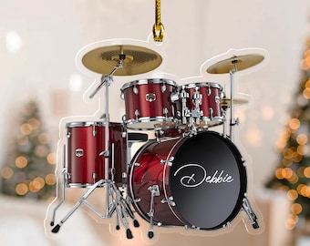 Custom Drum Ornament, Personalized Drum Xmas Ornament, Xmas Gifts For Drummer, Custom Ornaments Gift For Drum Lovers,Drum Ornament D1NQ28