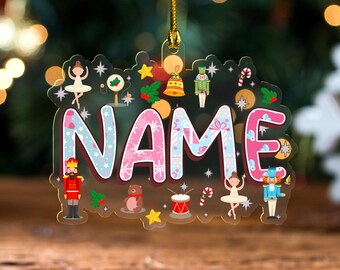 Personalized Alphabet Christmas Ornament With Name: Kids Christmas Gift, Personalized Christmas Ornament, Personalized Xmas Gift G5PO04