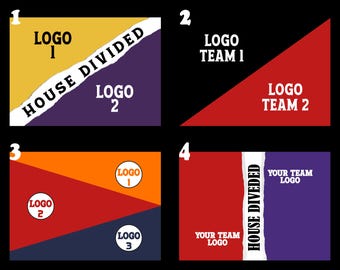 Custom House Divided Flag,House Divided Baseball, Basketball Team Flag, American Football Flag, Personalized Gifts for Him,Xmas Gifts D1O111